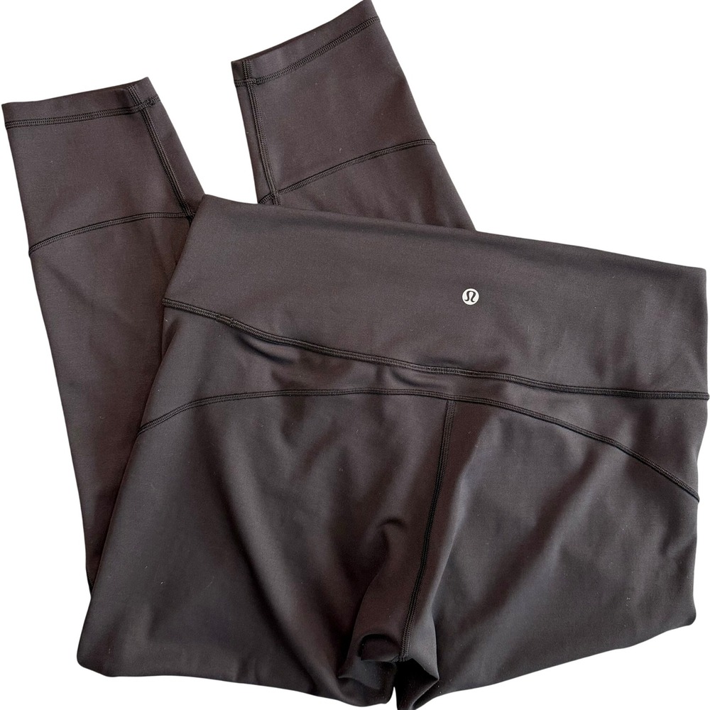 Lululemon In Movement Everlux 7/8 Tight Size 14 Black High Rise Leggings